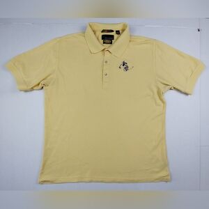 Greg Norman Shirt Mens Size XXL 2XL Yellow Mickey Mouse Golf Polo Play Dry
